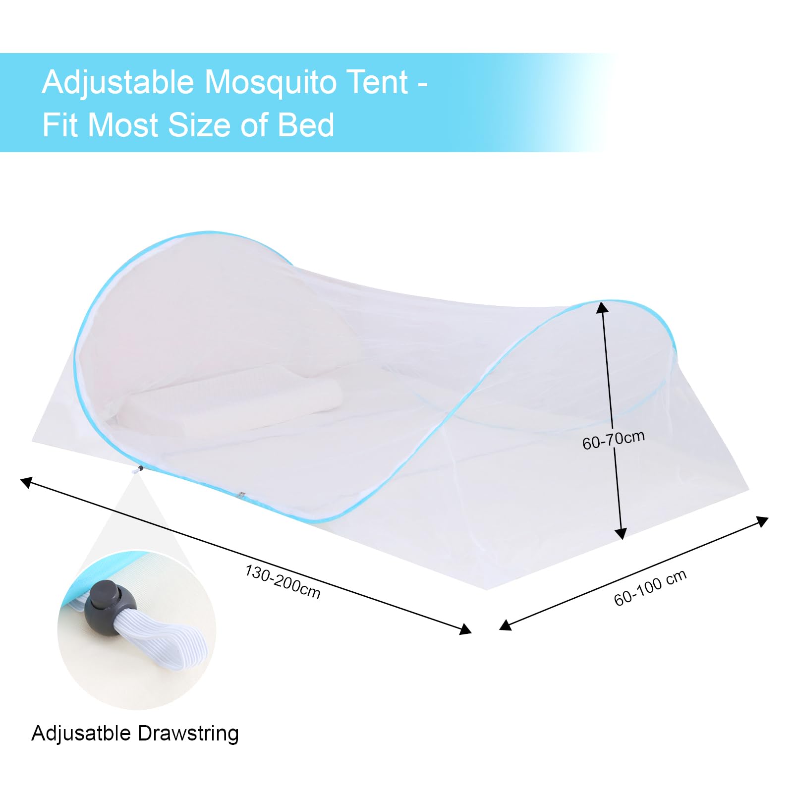 ABCDipper Travel Mosquito Net Foldable Pop Up Bed Net Outdoor Canopy Camping Tent Girls Bedroom Decor Accessories for Adults Kids Children - Image 2