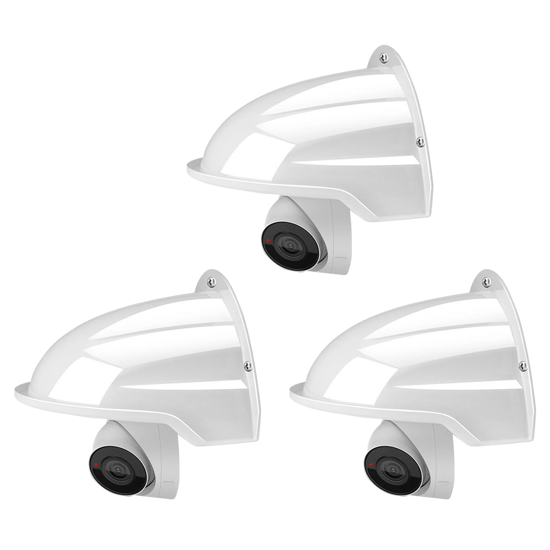 Copertura universale per telecamera di sicurezza, protezione da sole e pioggia – tetto protettivo resistente alle intemperie per telecamere a cupola/proiettile, campanelli e altro (3 X bianco)