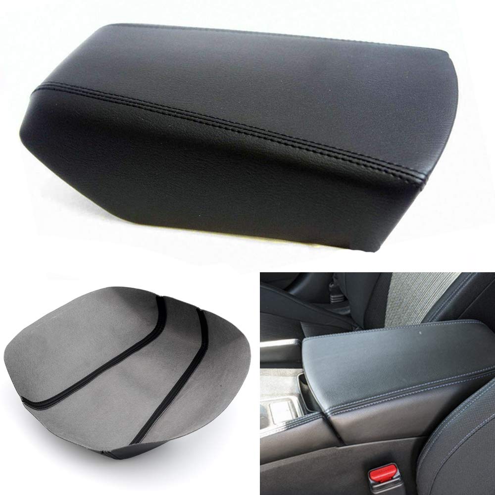 KBHAuto Center Console Armrest Cover for Nissan Maxima 2016-2021 Vinyl Microfiber Leather Console Replacement Black