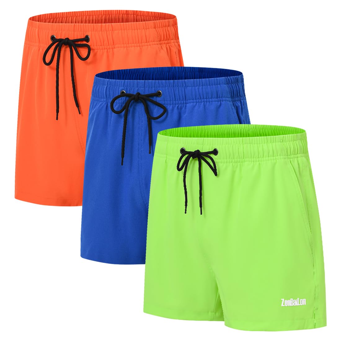 Bokserki dla mężczyzn, Szorty Męskie Sportowe, Luźne Spodenki Treningowe, Bieganie, Trening, Odzież Sportowa, Ultra Wygodne, Lekkie, z Kieszeniami, 3 x Multi 01, XL