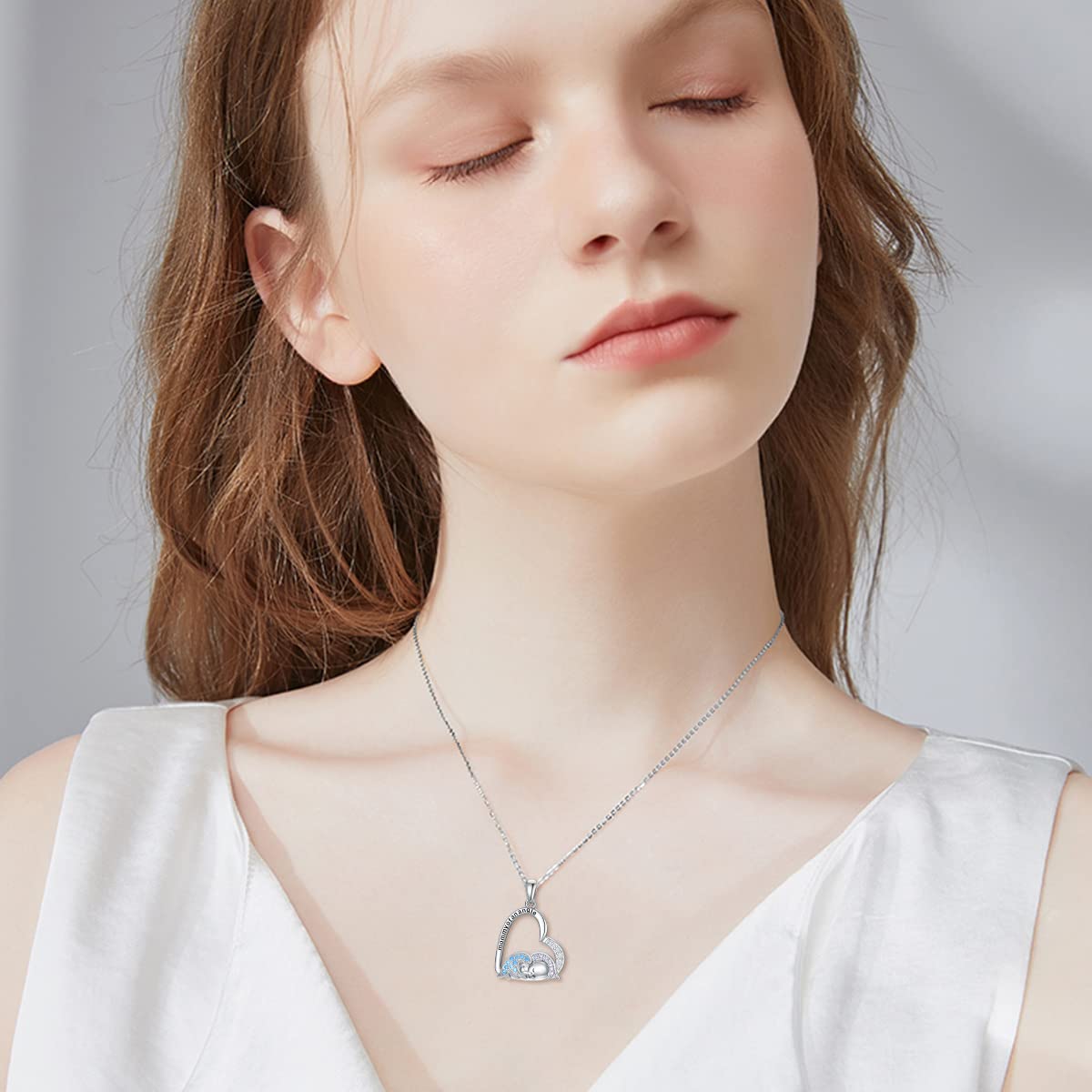Mommy of Angel - Collana in argento Sterling con aborto spontaneo per mamma e cuore, Argento sterling