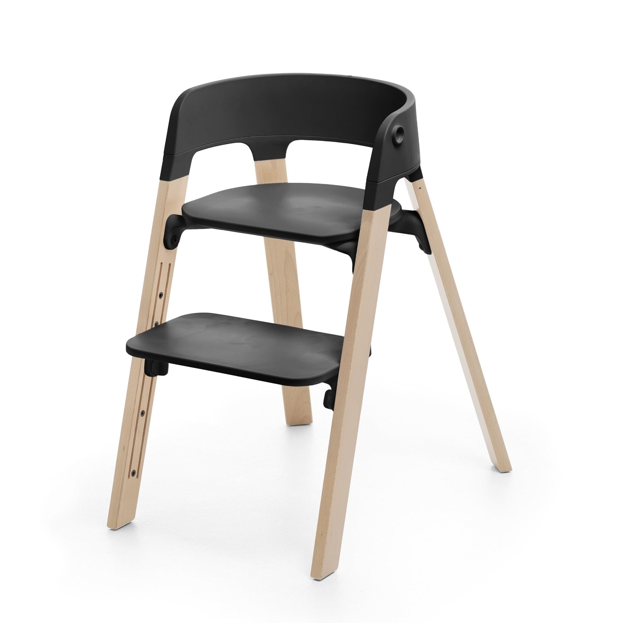 STOKKE STEPS チェア BLACK Stokke Steps Chair, Black/Natural - 5-in-1 Seat System - Transform