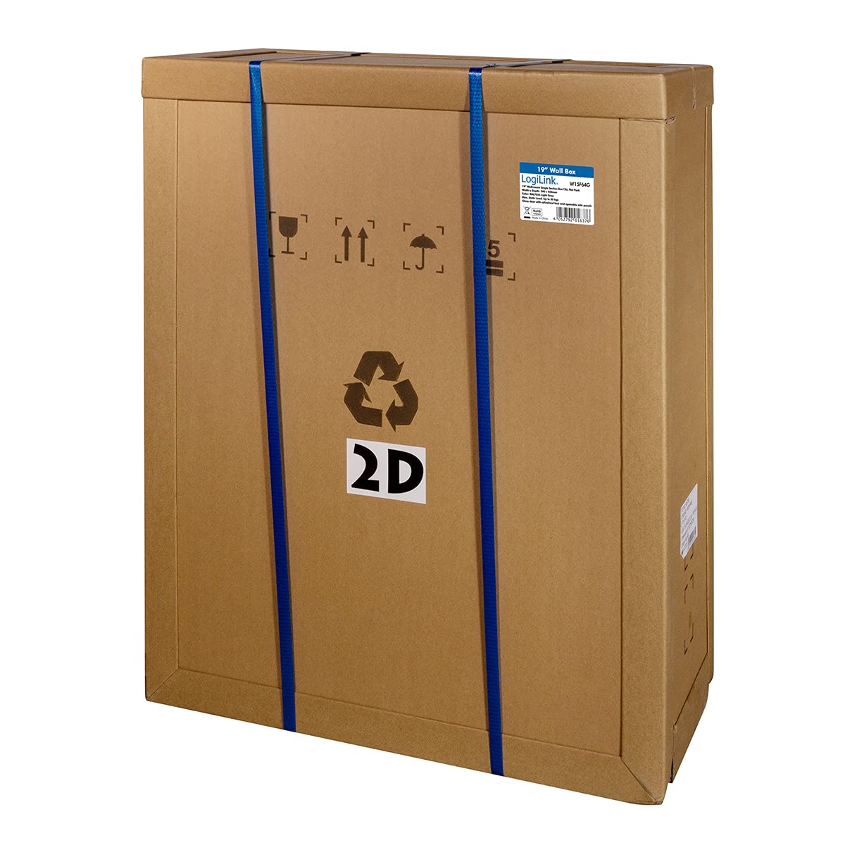 Logilink 48,30cm (19") Wandverteiler, Einteilig, 15 He, Lichtgrau (ral7035), 1,2 Mm Stahl, Unmontiert, Pulverbeschichteter - 1 St?ck (w15f64g)