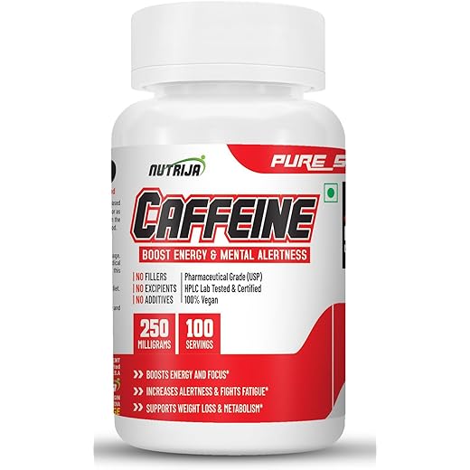 NutriJa Caffeine Powder Pre Workout 100 Servings