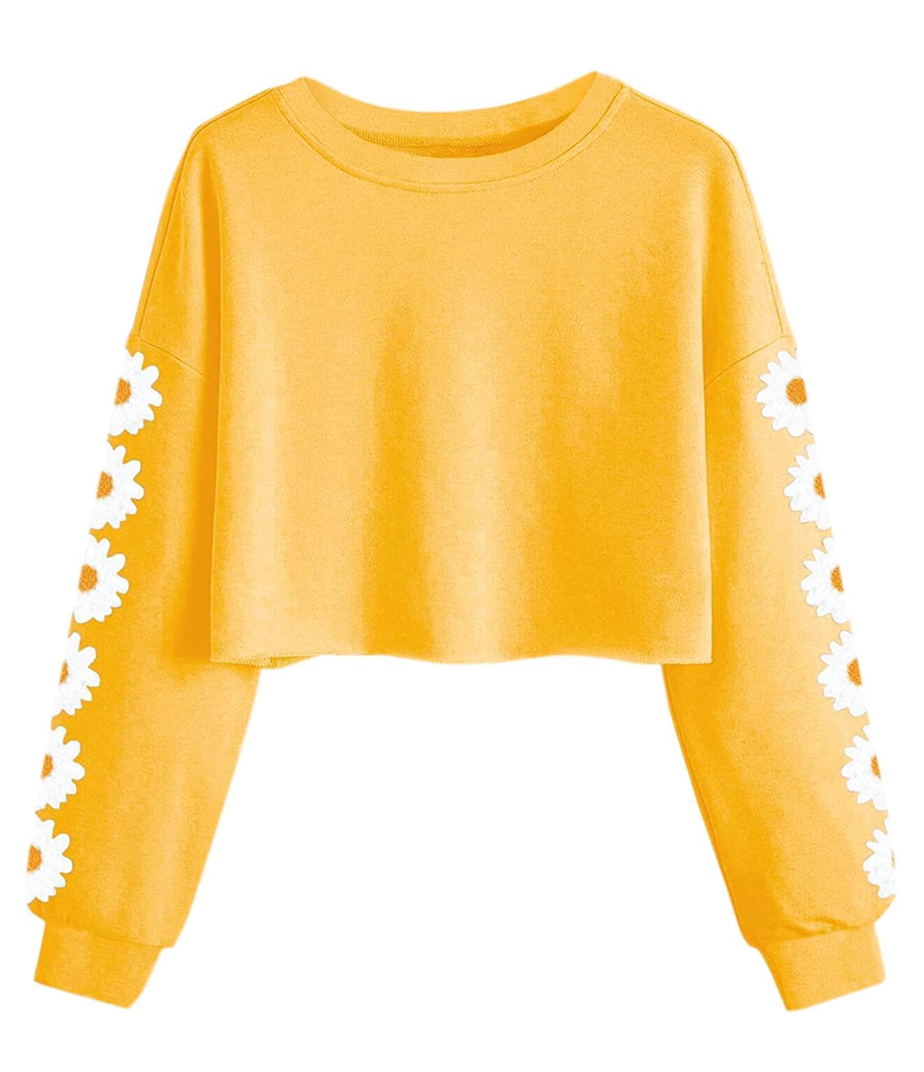 Imily Bela Sweat-Shirt à Manches Longues pour Fille Motif Marguerite