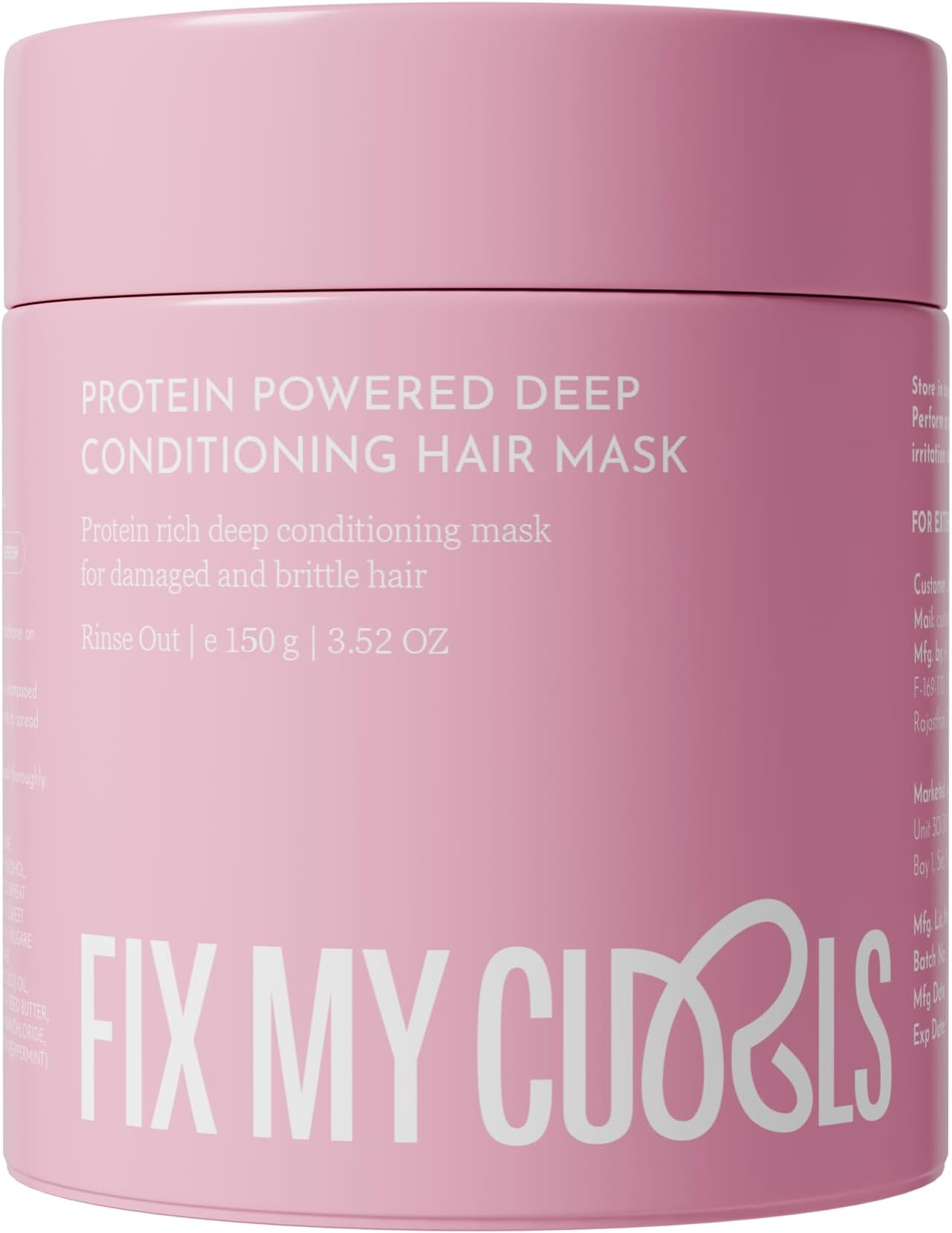 Protein-Powered Deep Conditioning Hair Mask| Avocado Oil, Amla for Strengthening, Hydrating & Restoring Curls| Enhances Bounce, Adds Shine, & Boosts Elasticity| for all Hair Types (150g)