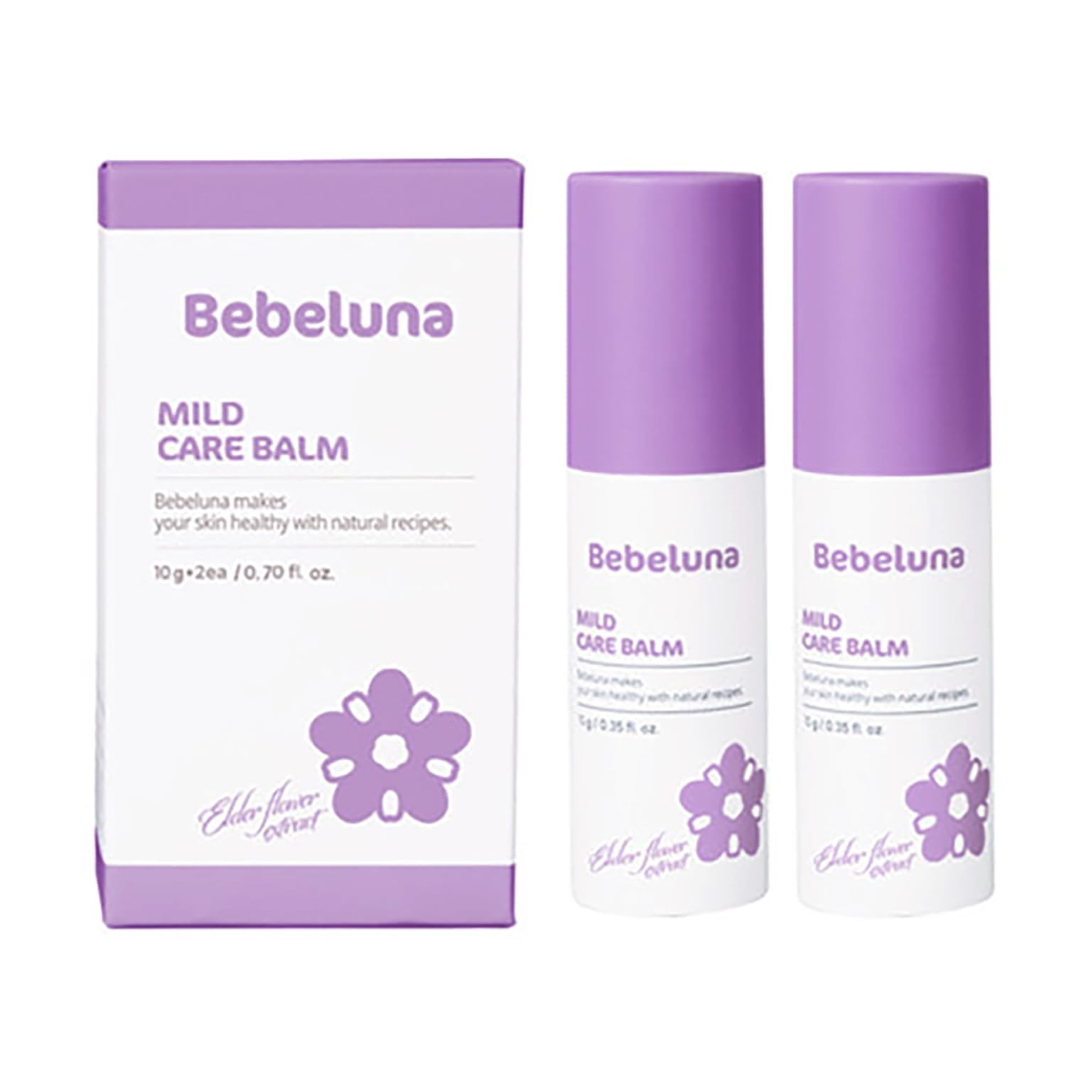 BEBELUNA | Mild Care Balm (2 Count) | Hypoallergenic Multi-Balm for Face & Body | 98% Natural-Origin with 13 Herbal Extracts | Neroli Scent | 0.35 oz x 2