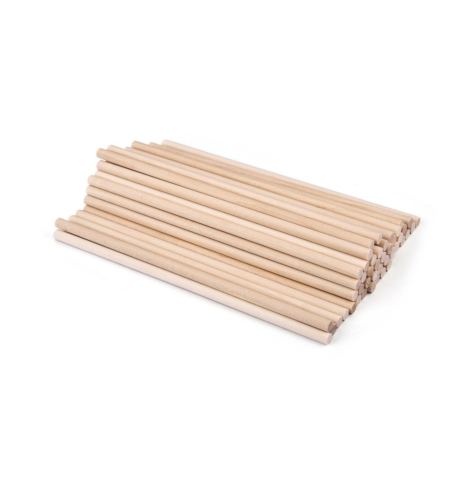 Drewniane pręty kołkowe, Okrągłe drewniane patyczki o średnicy 3 mm i 5 mm, różne rozmiary, do majsterkowania i obróbki drewna(B 5x150mm 50pcs)