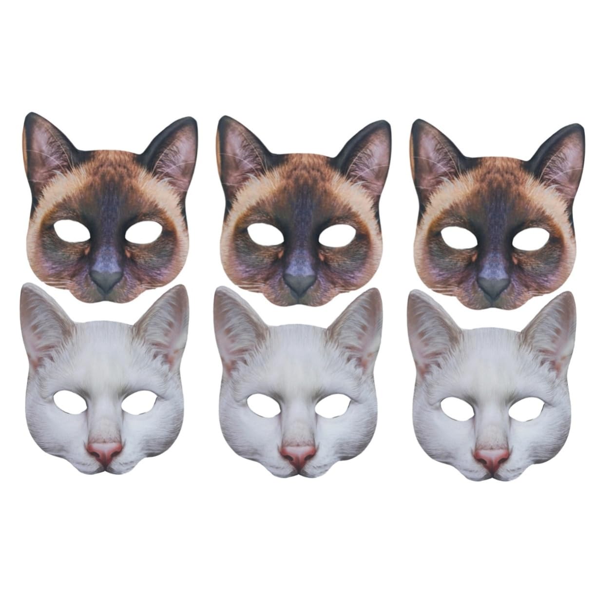 HANABASS 6 Maschere Halloween Realistiche Unisex Copri Volto Animale Halloween Decorazioni Costume Mascherato e Masquerade
