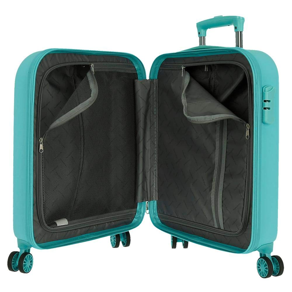 Movom Riga Maleta de Cabina Verde 40x55x20 cms Rígida ABS Cierre combinación 37L 2,8Kgs 4 Ruedas Dobles Equipaje de Mano