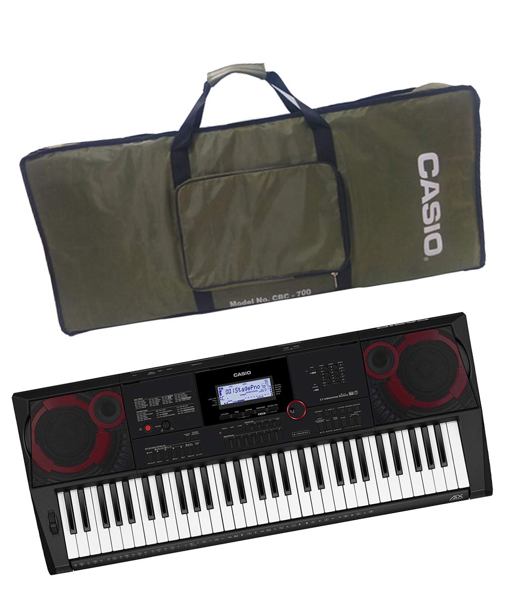 Casio CT-X8000IN 61-Key Portable Keyboard with Carry Case (Olive Green)