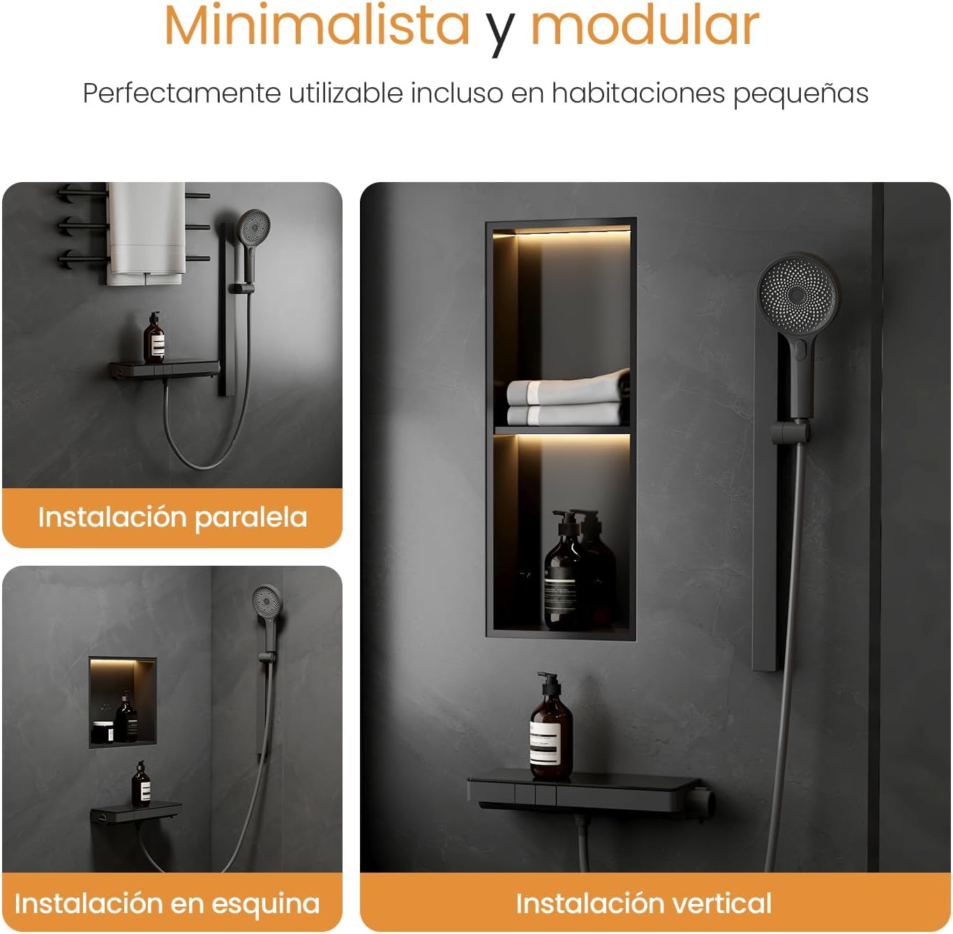 EMKE Shower Column Flexible Installation Options