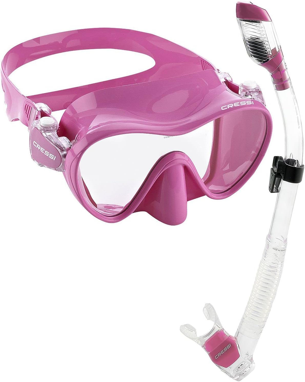 Italian Boutique Collection - Tempered Glass Lens Frameless Scuba Snorkeling Dive Mask, Pink