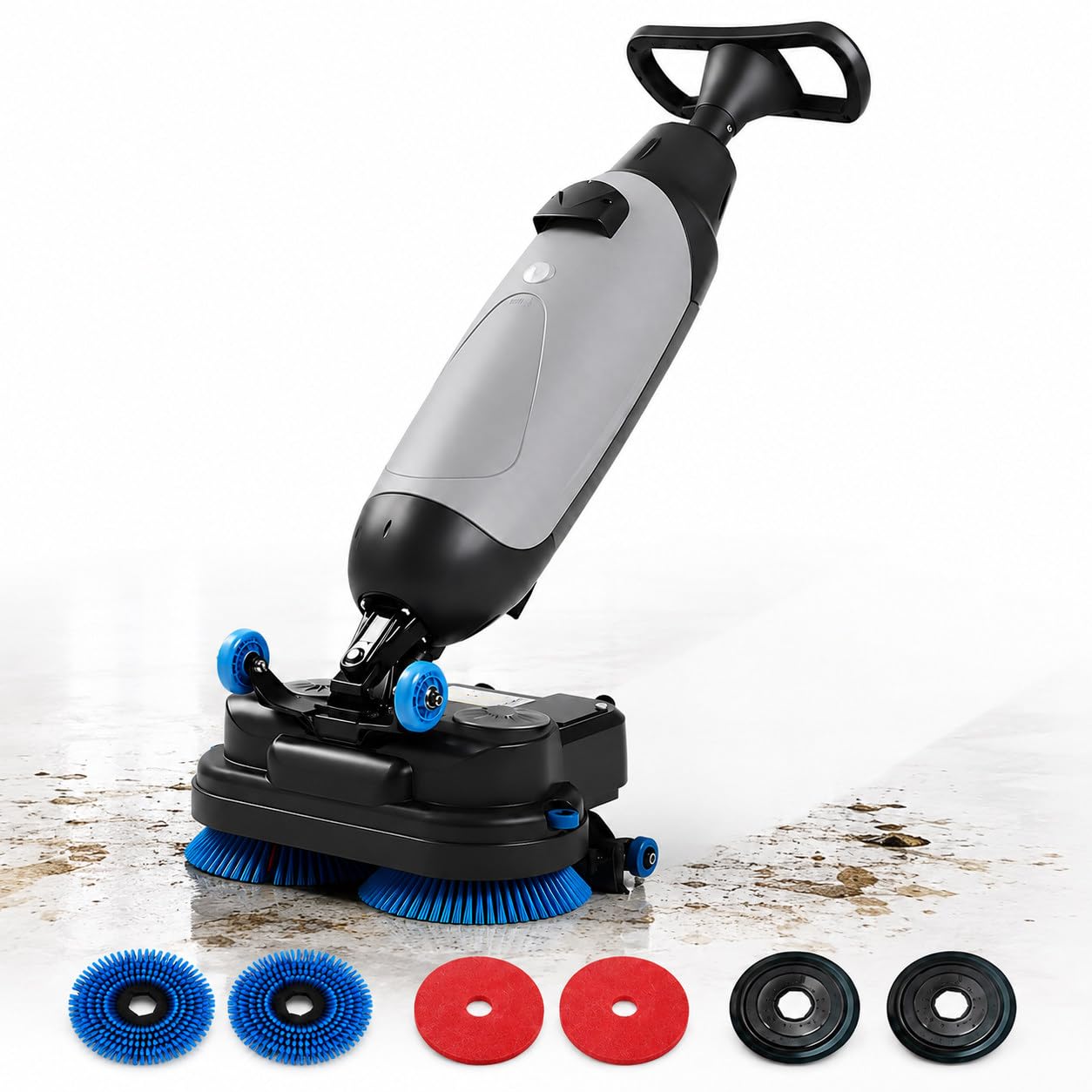 Macchina Lavasciuga Pavimenti, 2×250 W, 120 Min Gray