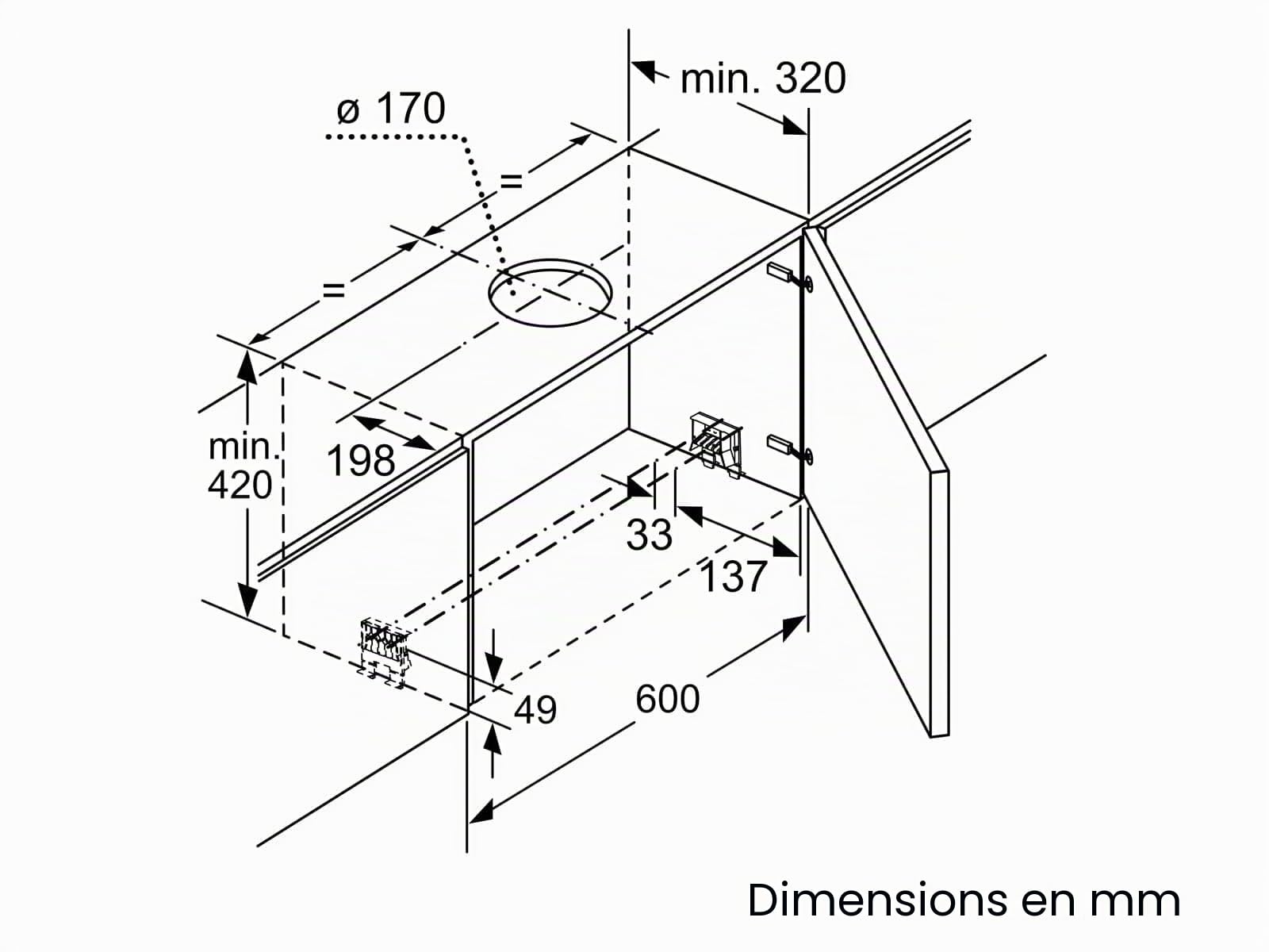 Siemens iQ700 LI69SA684 hotte Semi-intégrée (semi-encastrée) Noir, Acier inoxydable 935 m³/h A