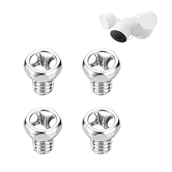 Replacement Screws Compatible with Google Nest Cam with Floodlight | 4-Pack Stainless Steel Cross Head Fasteners, Weatherproof Rust-Resistant Outdoor Security Camera Mounting Screws Accessories