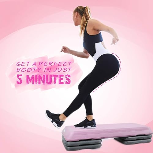 Miniatura 2 de Adaptador aeróbico multifuncional de la plataforma del pasoplataforma de pasos versátil con la barra de Pilate y la banda de resistencia