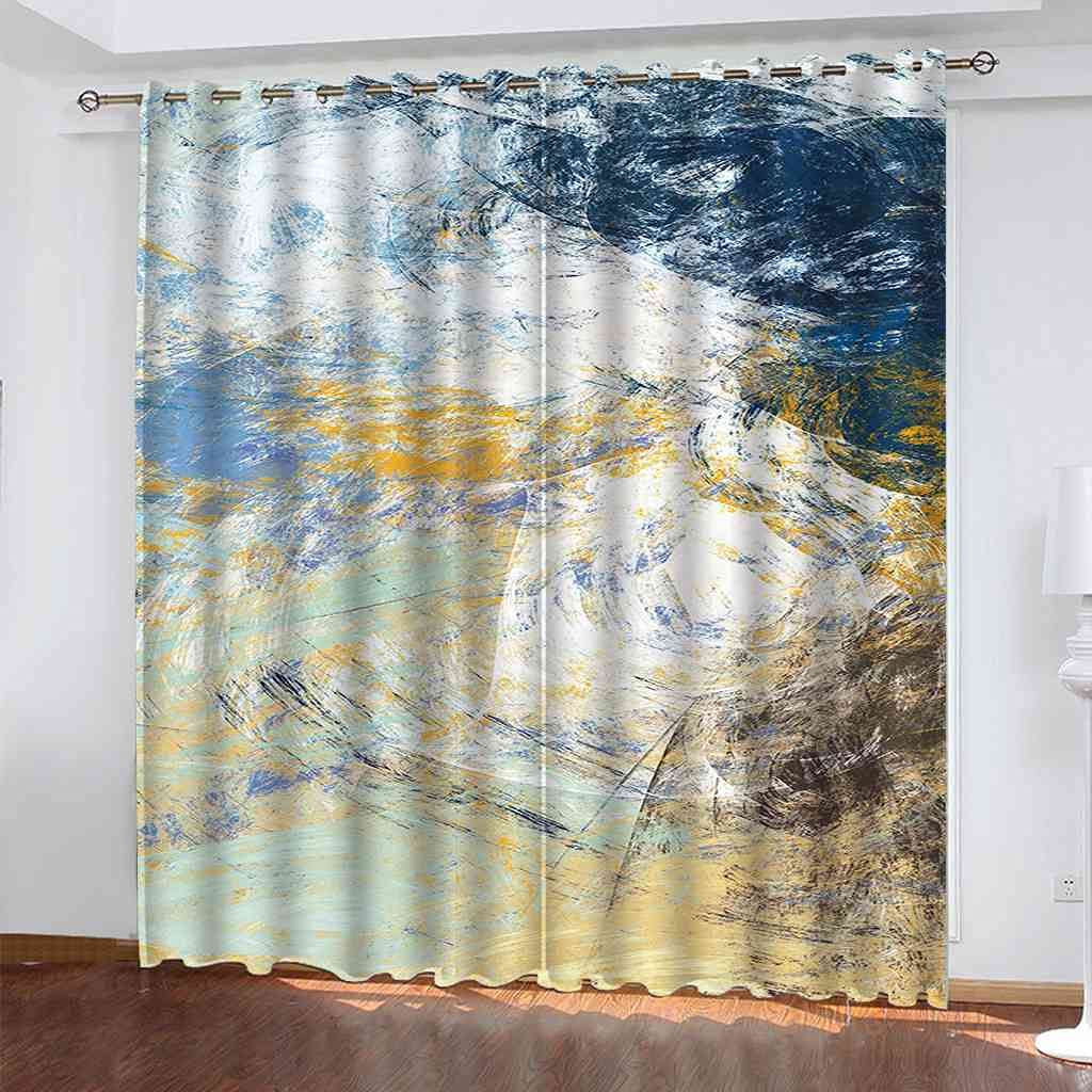 Rideaux occultants isolant thermique phonique 200x214 rideau bleu vintage chambre enfant