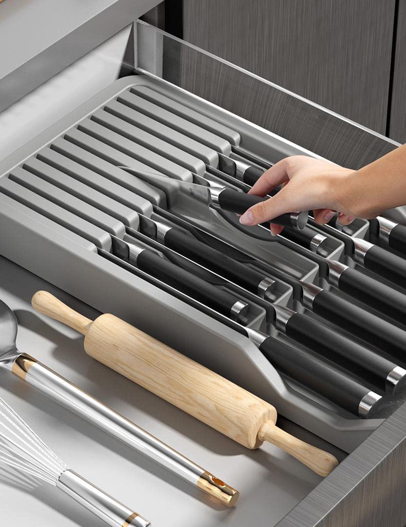Besteckkasten, 12 Fächer, for 11 Messer, Schrankaufbewahrung, Besteckaufbewahrung, Teller, Schublade, Trennwand, Organizer, Küchenaufbewahrung /2546
