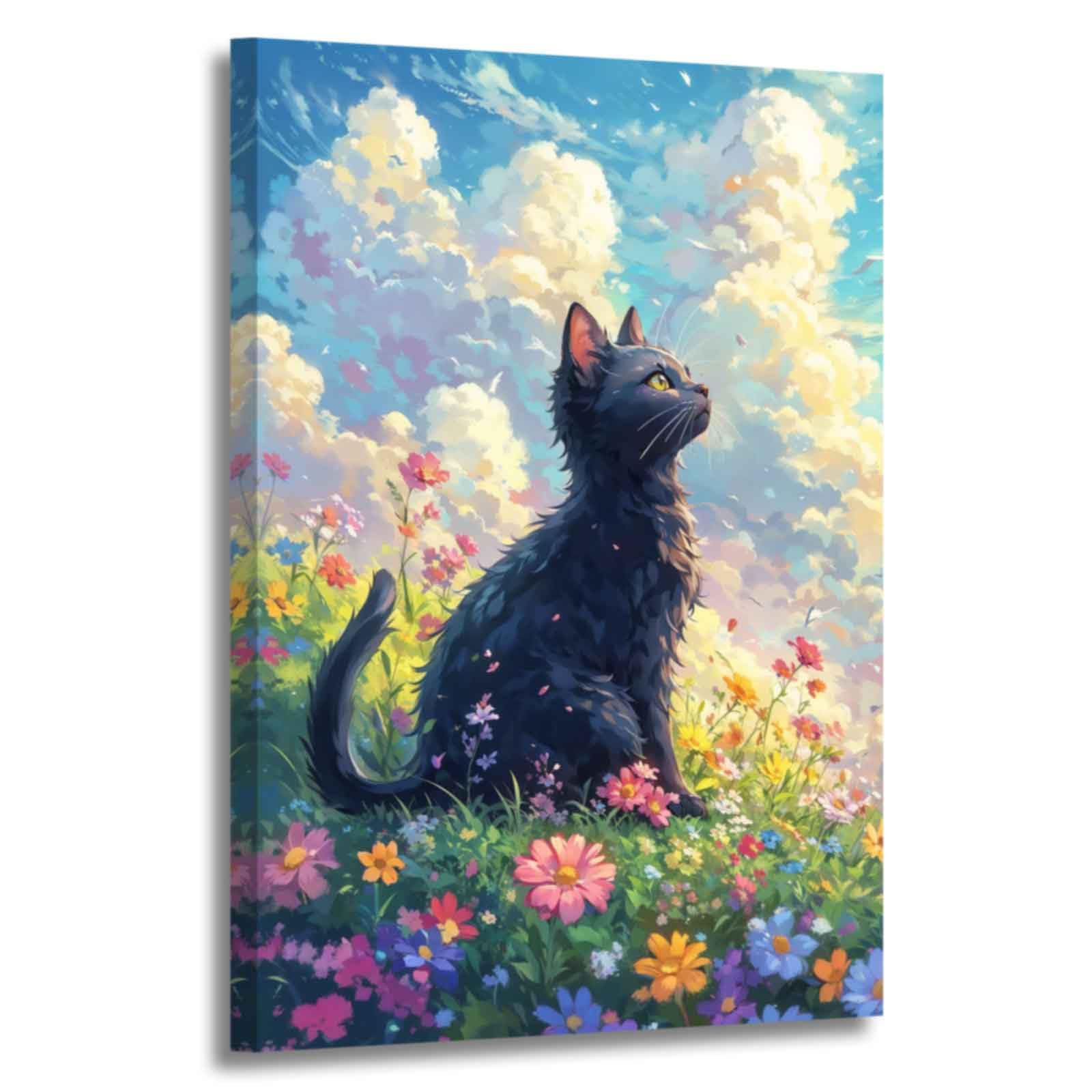 Amazon.co.jp: XLMDYYSW 黒猫 キャンバス ウォールアート クールな猫