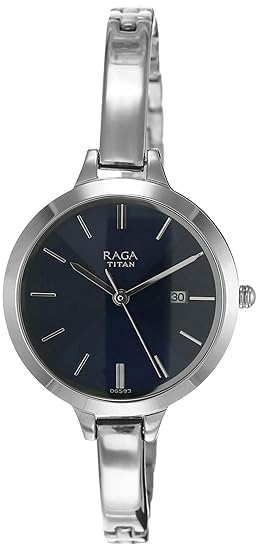 titan ladies watch with blue dial