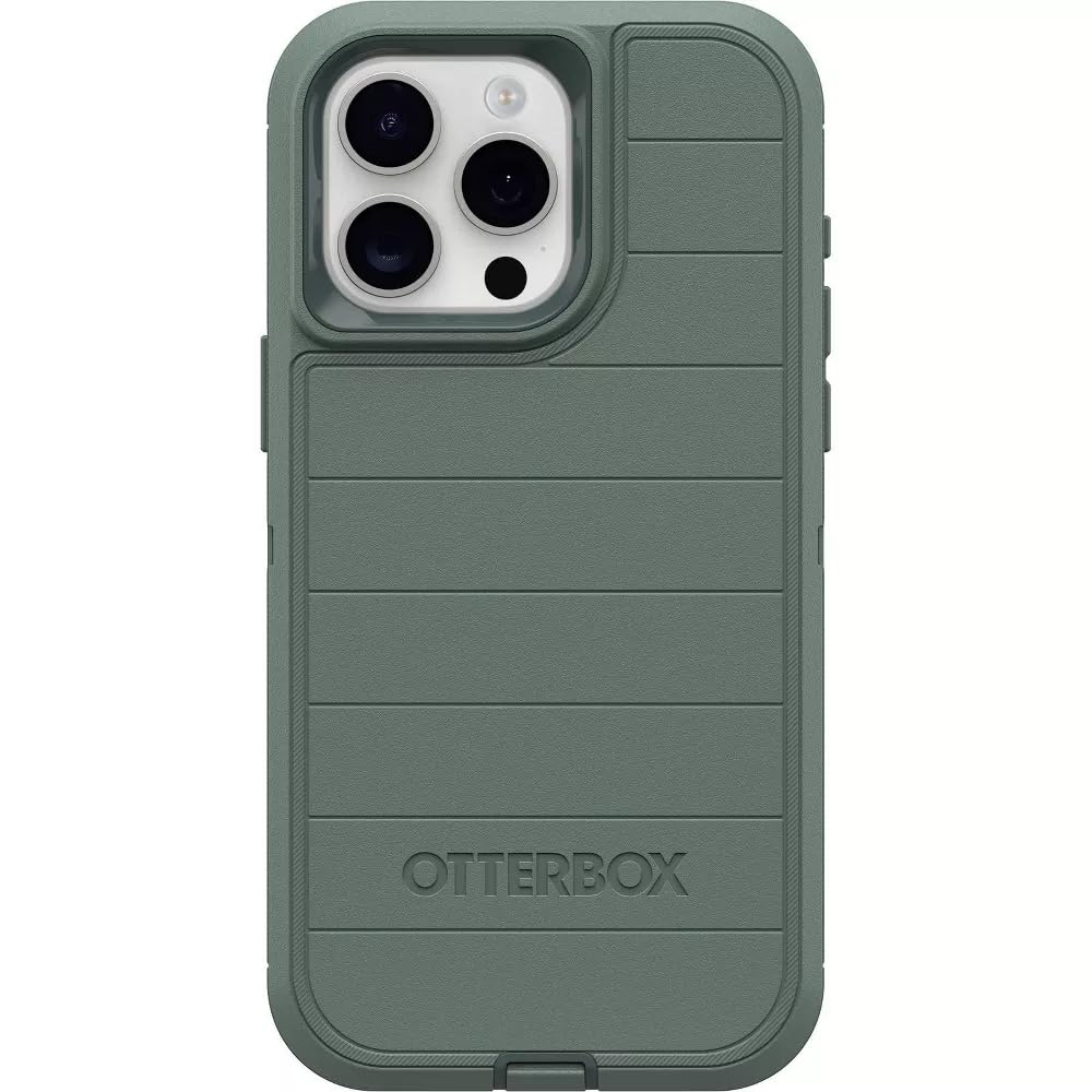 Coque iPhone 15 Pro Max antichoc antichute OtterBox Defender robuste verte