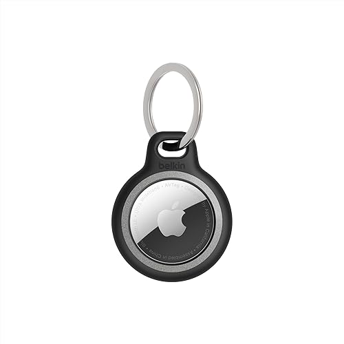 Belkin Apple AirTag - Soporte reflectante seguro con llavero - Soporte para AirTag - Accesorios para llavero AirTag - Funda para AirTag reflectante