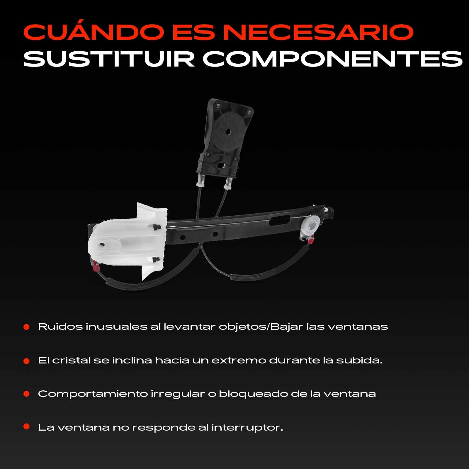Frankberg Elevalunas Mecanismo elevalunas Eléctrico sin Motor Parte trasera izquierda Sin placa 4/5-Puerta Compatible con Mondeo IV BA7 Replace# 7S71A27001BJ,1803932