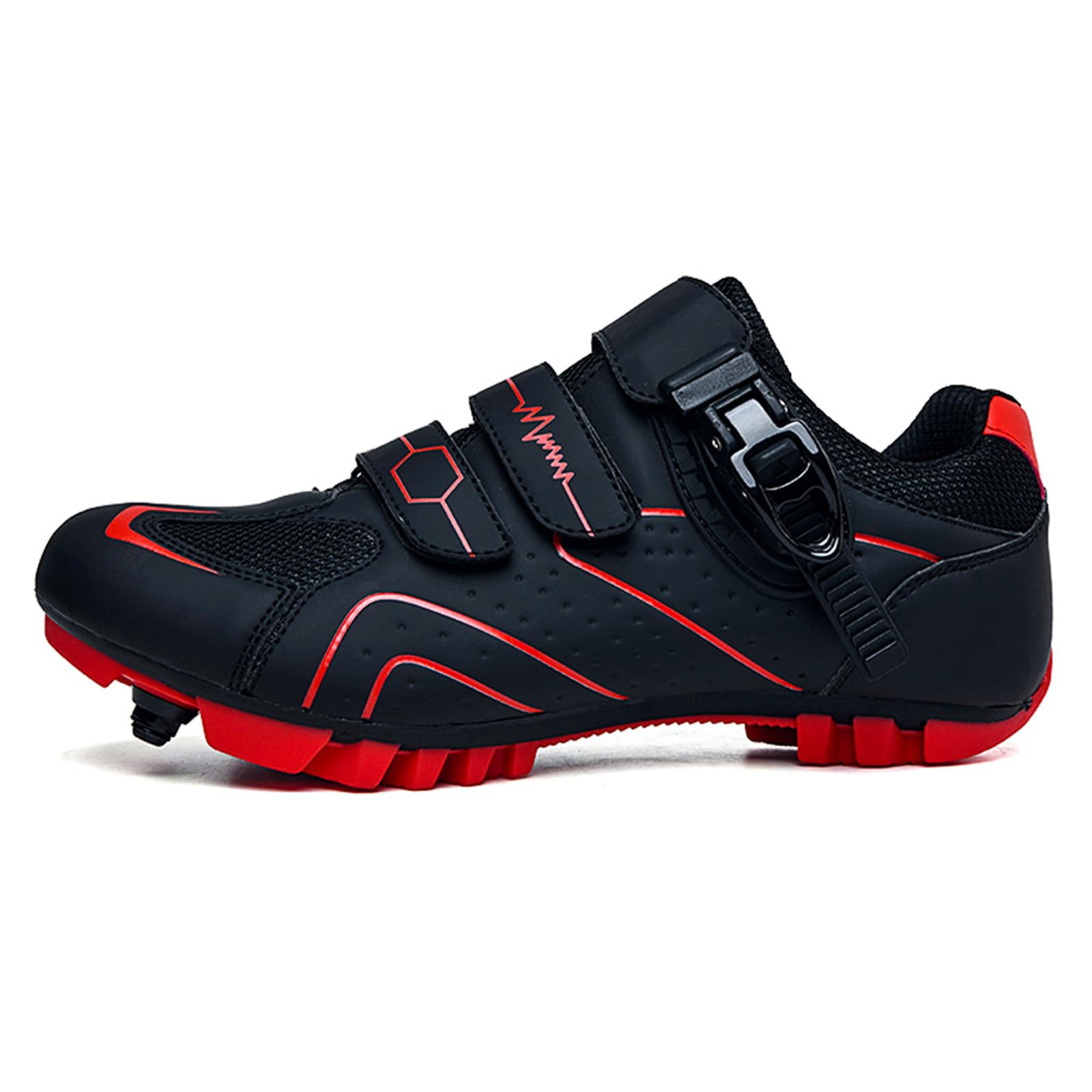 Scarpe ciclistiche MTB Maschile Scarpe per Mountain Bike compatibili con tacchette SPD a 2 bulloni Scarpe da Ciclismo da Corsa all'aperto Interno con Fibbia Veloce
