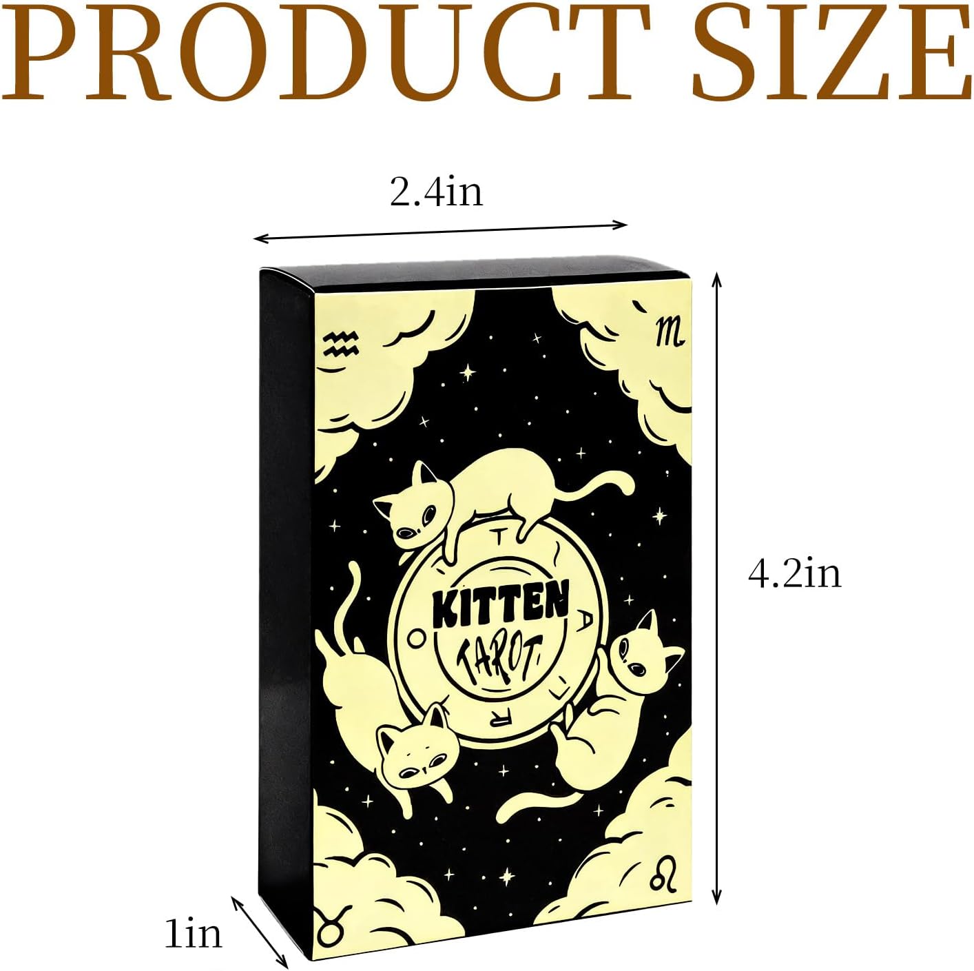 Cat Tarot Cards 78 Card Kitten Themed Tarot Set Whimsical Cat Tarot Cards Deck Meanings on Them Beginner Guided for Divination Intuition Reading & Witchy Aesthetic Collection