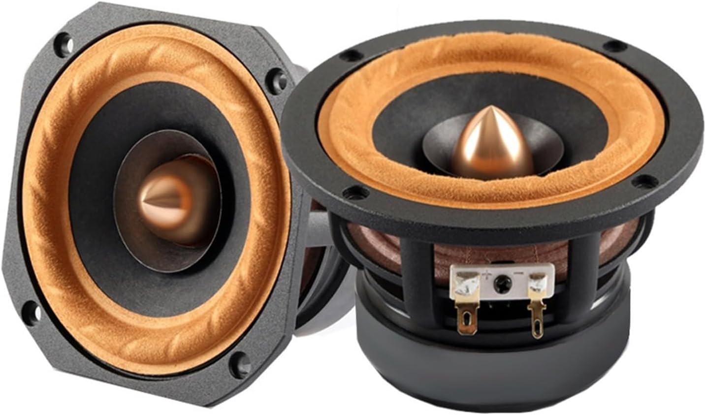 1Pcs 4Inch Audio Portable Full Range Speaker 4/8 Ohm 30W Altavoz Column DIY Speakers Altavoces Parlantes for Home Theater(Round 8 Ohm Speaker)