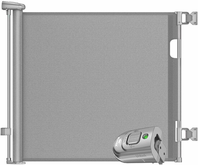 KIDIZ® Treppenschutzgitter Türschutzgitter ausziehbar 0-140CM | kindersicheres Treppengitter für Babys & Haustiere | Schutzgitter für Treppen & Türen Absperrgitter inkl. Bodenanker & Montagezubehör