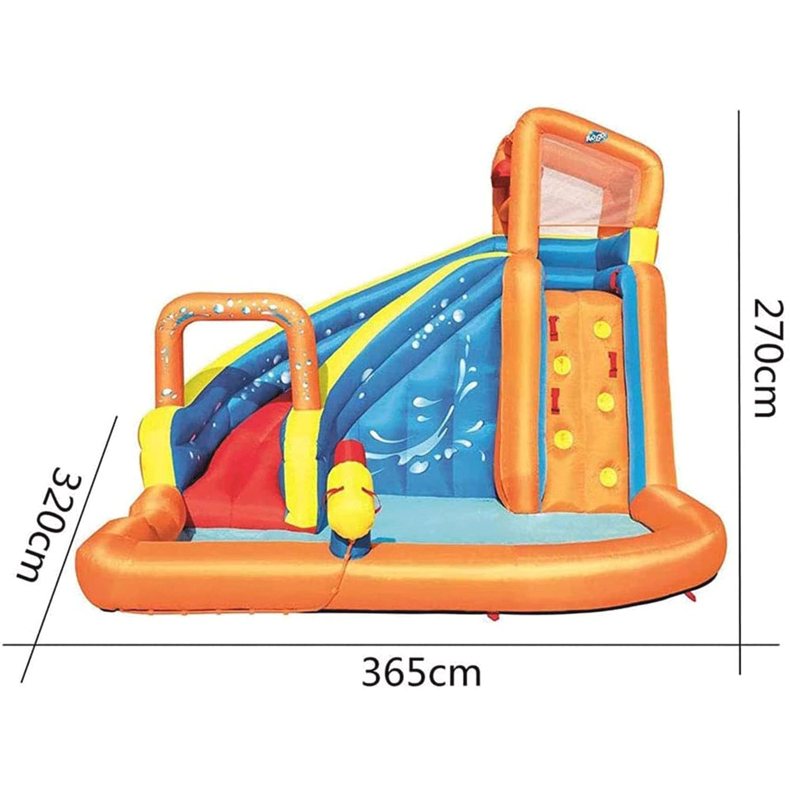 Castillo Hinchable, Castillo Hinchable de Tela Gruesa, casa Rebote Inflable Seguridad y Salud, Parque Infantil a Gran Escala con tobogán acuático Pistola Agua