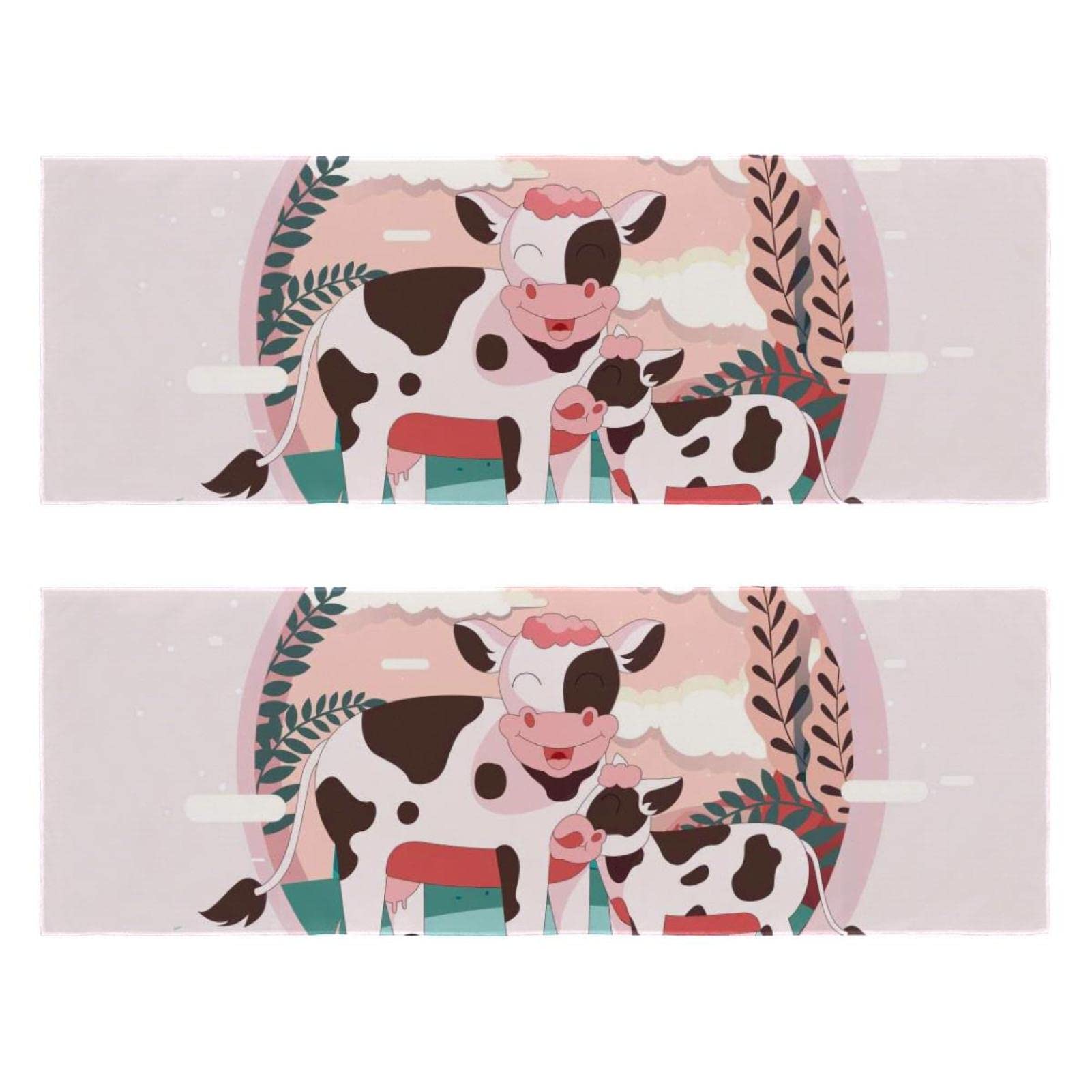 2 PCS Microfiber Towels Cow Sports Workout Towels