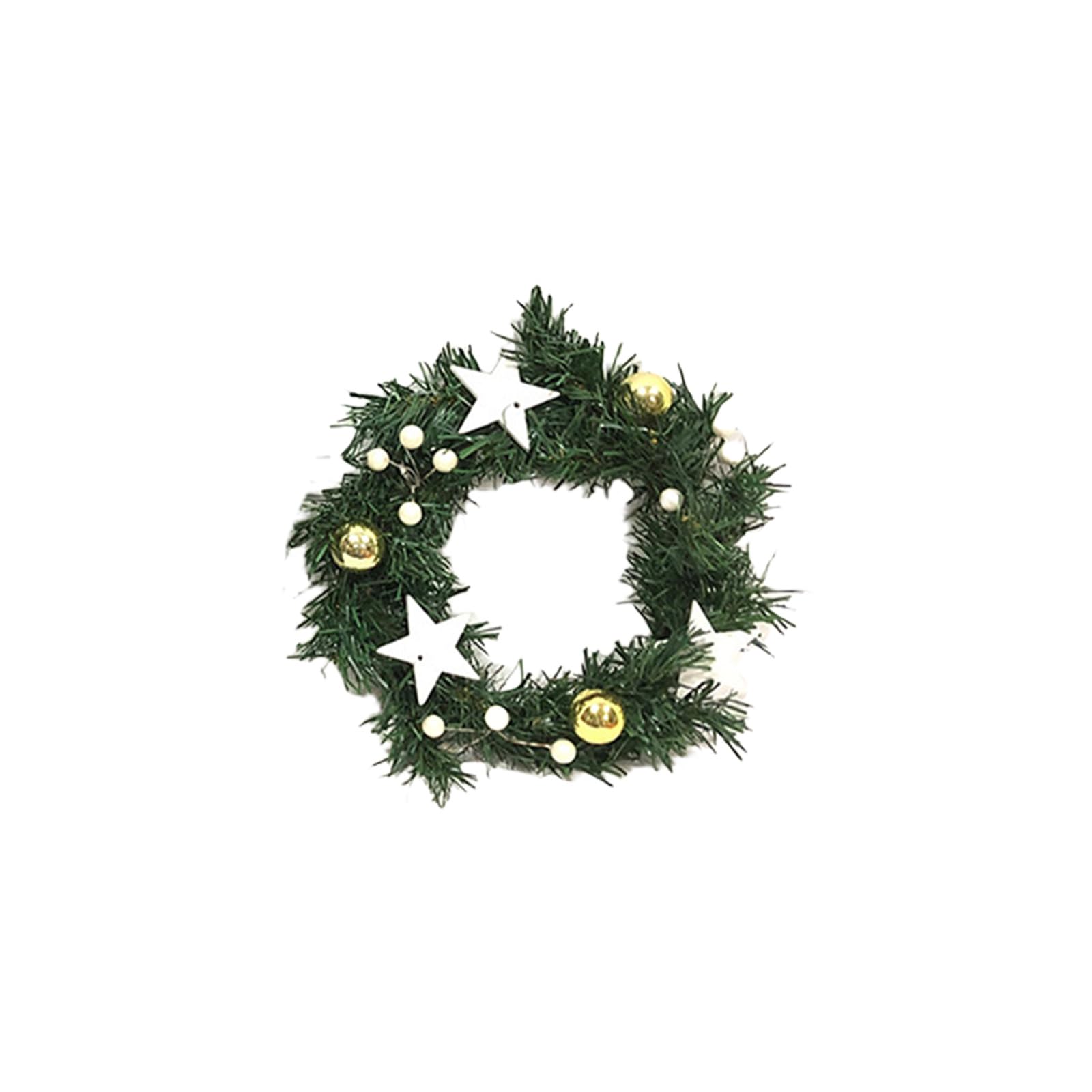 Jazuaiao Garlands Christmas Wreath Artificial Pinecone Front Door Wreath for Indoor Outdoor Holiday Party Decoration Pinecone Front Door
