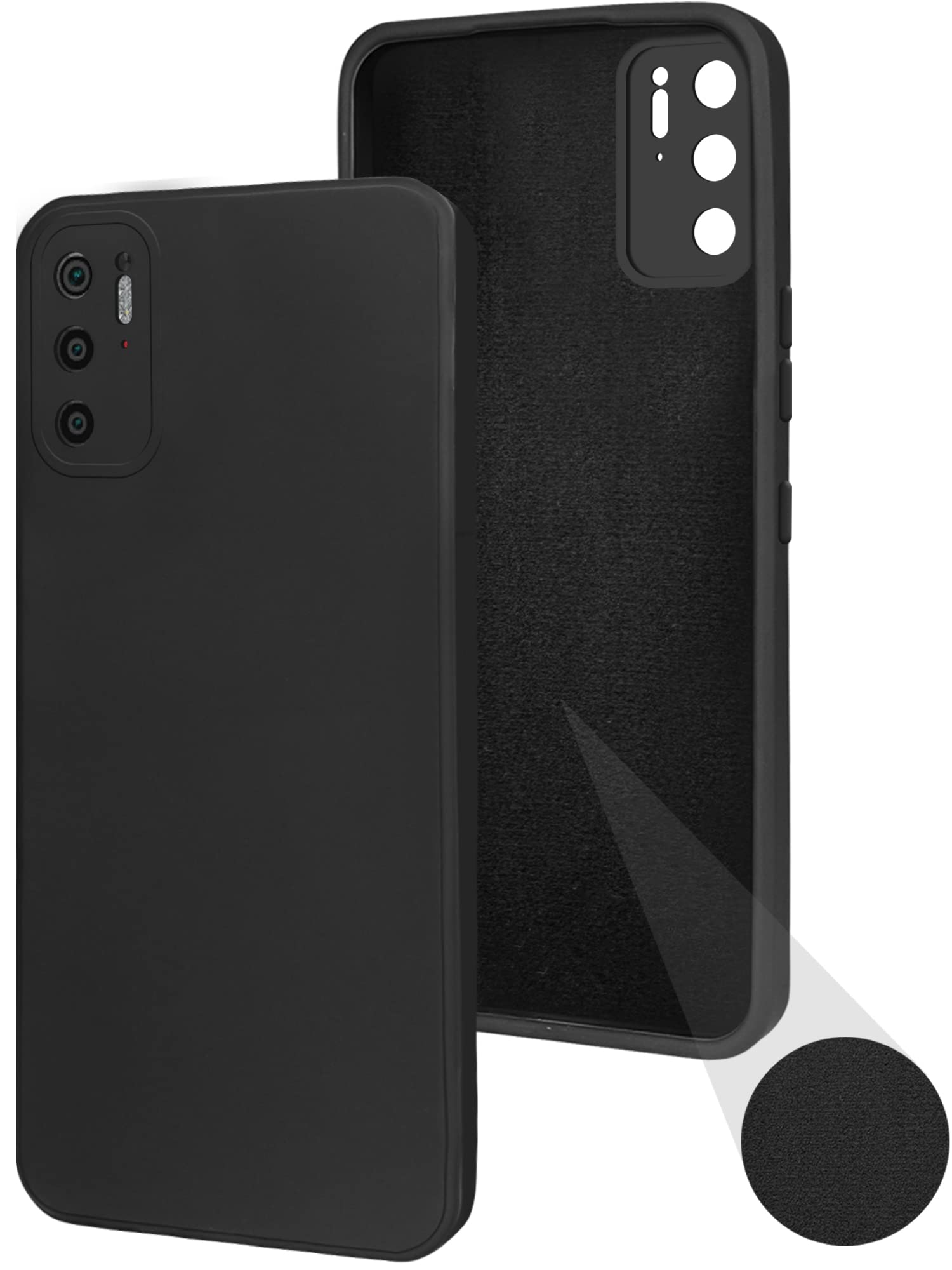 Jkobi Back Cover Case for Poco M3 Pro 5G (Matte Finish Silicone with Inside Fiber Cloth |Black) (B0C713C261) Amazon Price History, Amazon Price Tracker