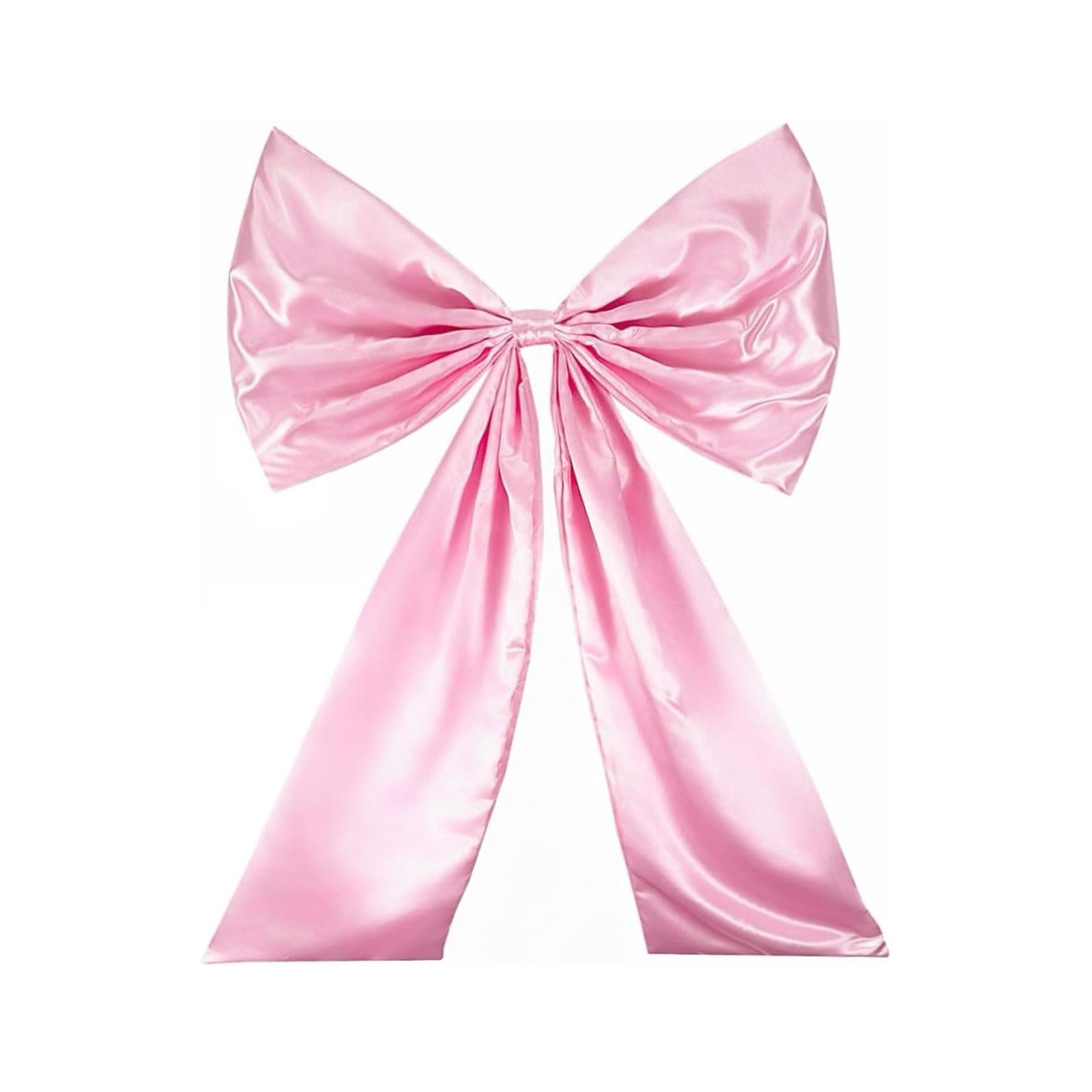 XXL Lazo de satén 102x63 cm, Lazo Grande de Cinta de satén Brillante para decoración de Bodas, Fondo de Fiesta y decoración de Habitaciones (Rosa)