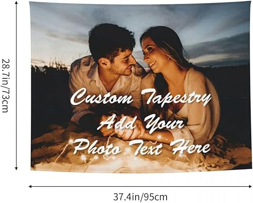 Miniatura 4 de Tapiz personalizado con fotos, texto, telón de fondo personalizado, tapiz personalizado para familiares y amigos, mascotas, Navidad, Halloween,