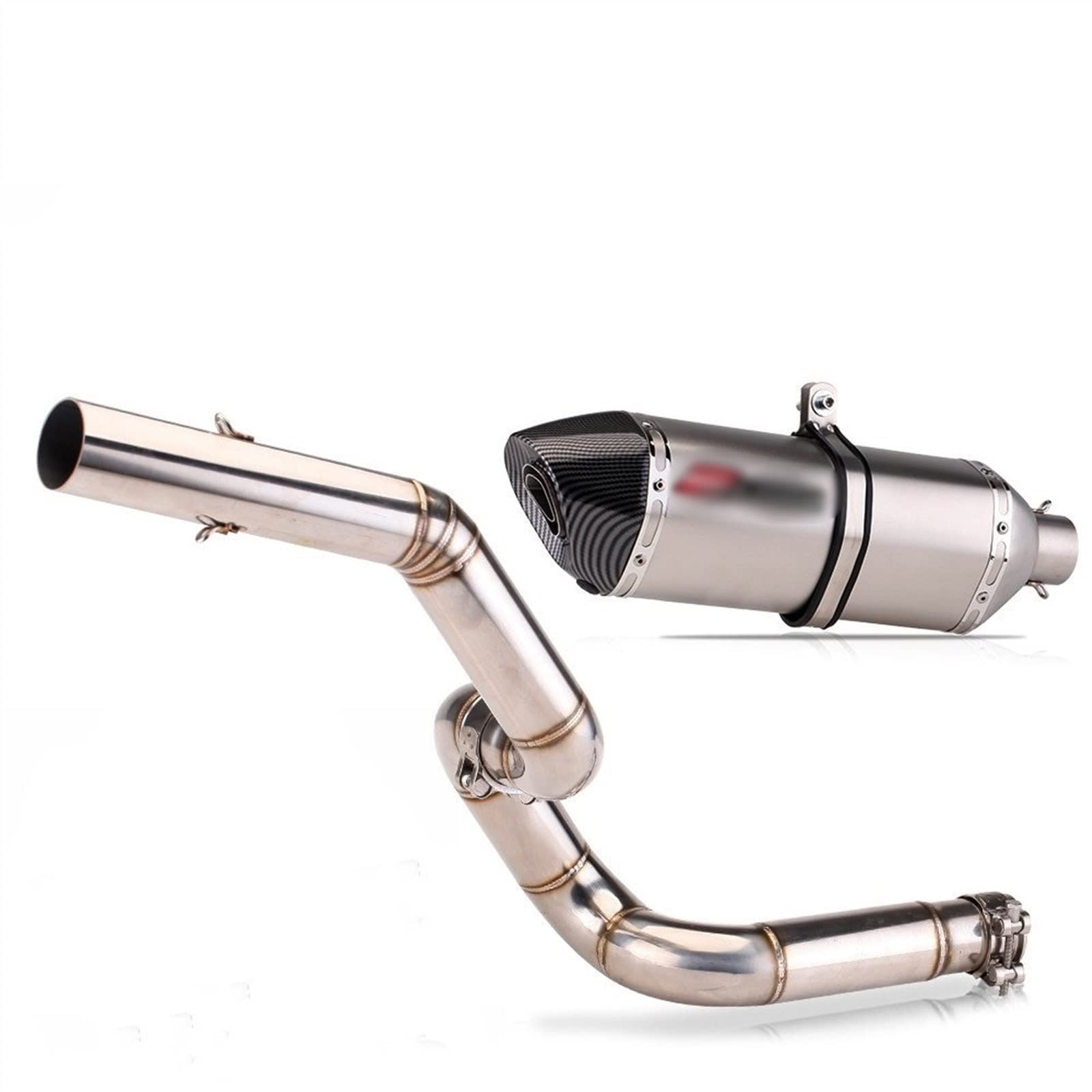 per Benelli per TRK 502X per TRK 505 X Moto Slip On Tubo di Scarico Fuga Centrale di Collegamento Tubo Db Killer Silenziatore di Scarico QAQMHVCVB(5)