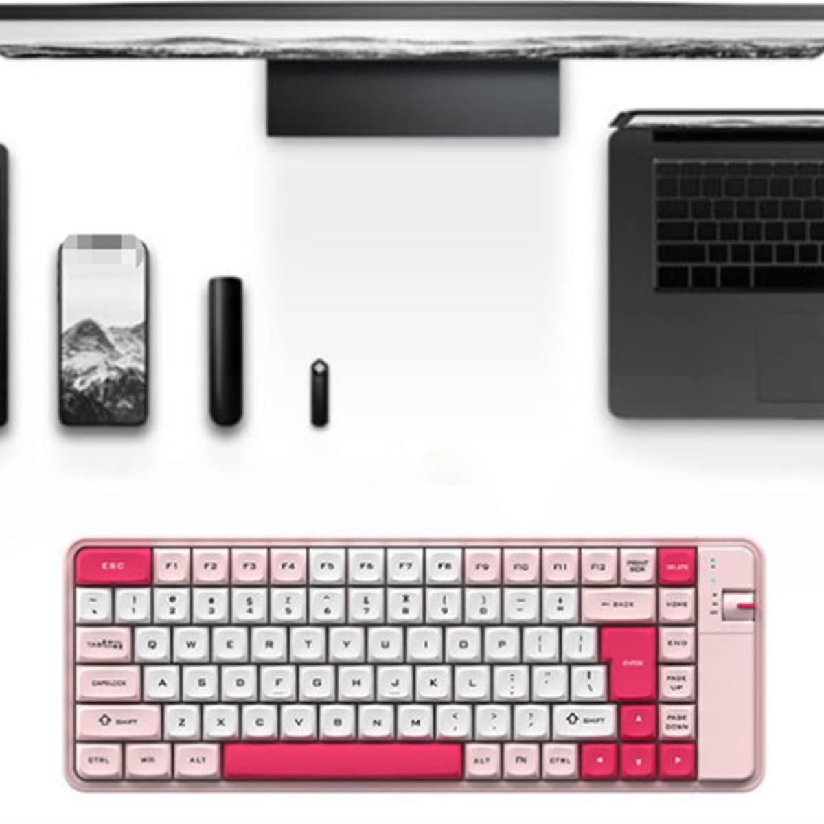 Klawiatura i Mysz do Gier, Zestaw Klawiatury I Myszy Kompatybilny Z Odbiornikiem USB Wodoszczelna Klawiatura i Mysz(Multi-colored1)