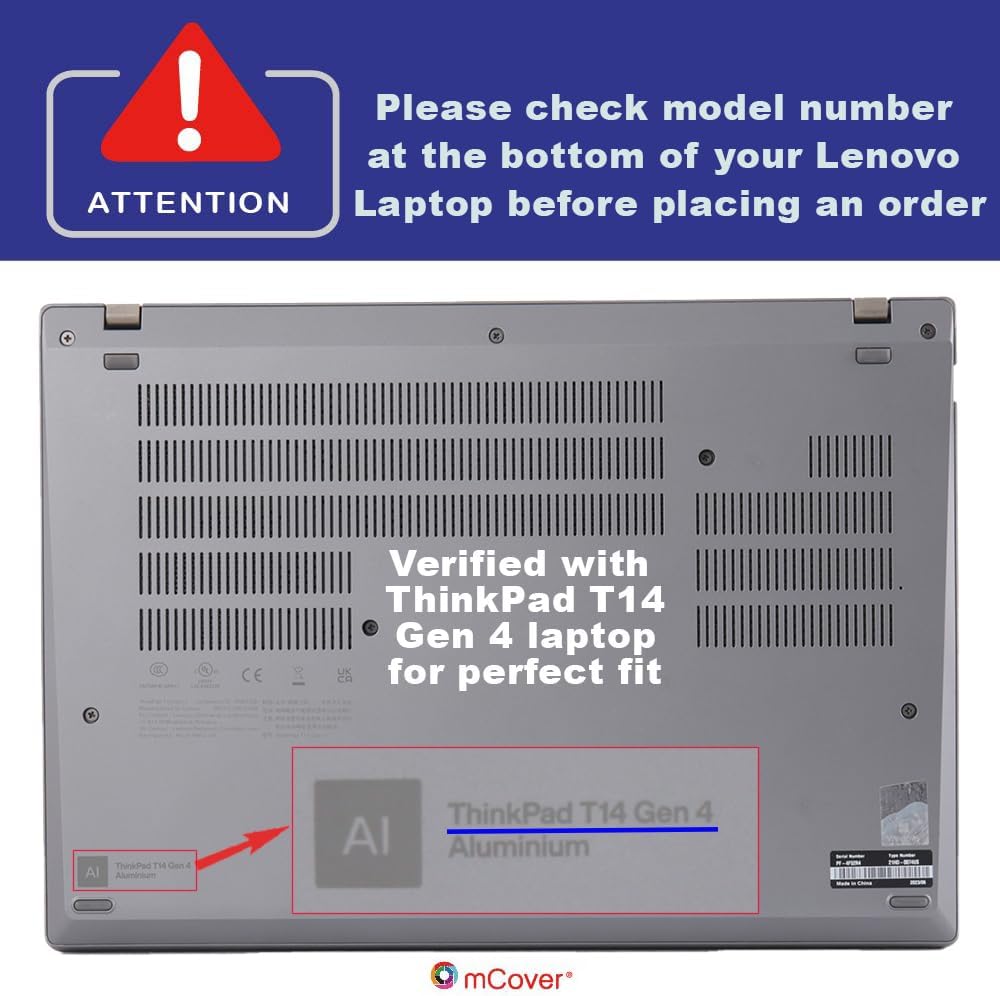 mCover Hard Case ONLY Compatible for 2023-2024 14" Lenovo ThinkPad T14 Gen 3 / Gen 4 Windows Notebook PC (with 180° Hinge, NOT Fitting Any Other Lenovo Models) - Pink - Image 4