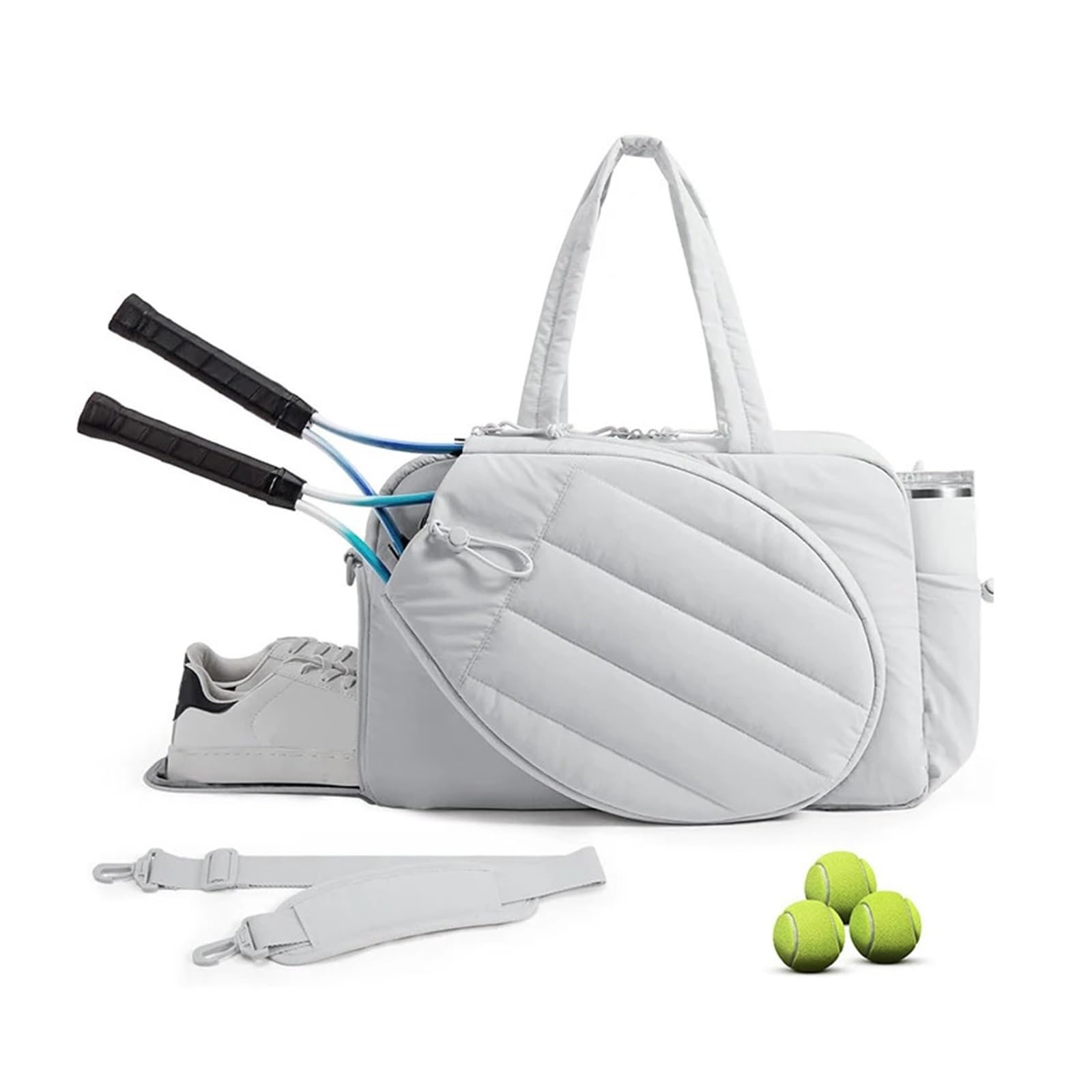 Mochila Tenis Mochila Profesional for Raquetas: Bolsa De Tenis De Calidad Turística con Zona Ventilada for Zapatos Y Almacenamiento Multicapa (Organizador De Equipo Deportivo)
