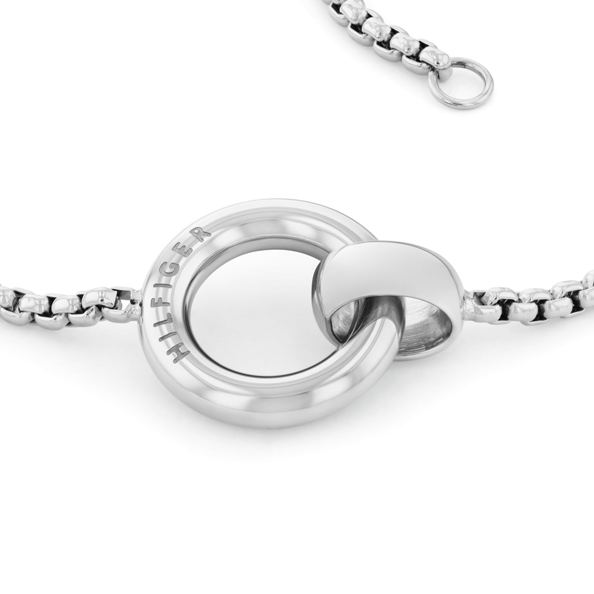 Tommy Hilfiger Jewelry Braccialetto a Catena da Donna in Acciaio Inossidabile con un Charm Rotondo – Disponibile in Argento o Dorato