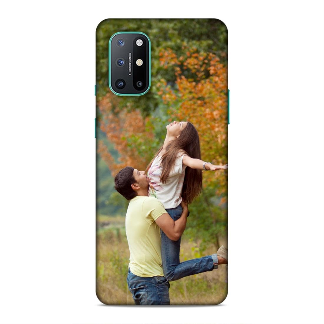 Expromium Customised Mobile Back Case for Oneplus 8T (Own Photo with Frame, Name, Text, Font, Color), 3D Printed Hard Mobile Back Cover for Oneplus 8T