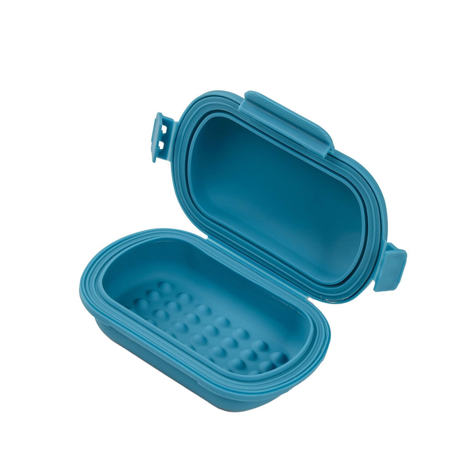Whoasyst Compact Gym Soap Container Secure Lid Silicone Build for Shower Accessories Compact Camping Holes Outdoor Secure Case
