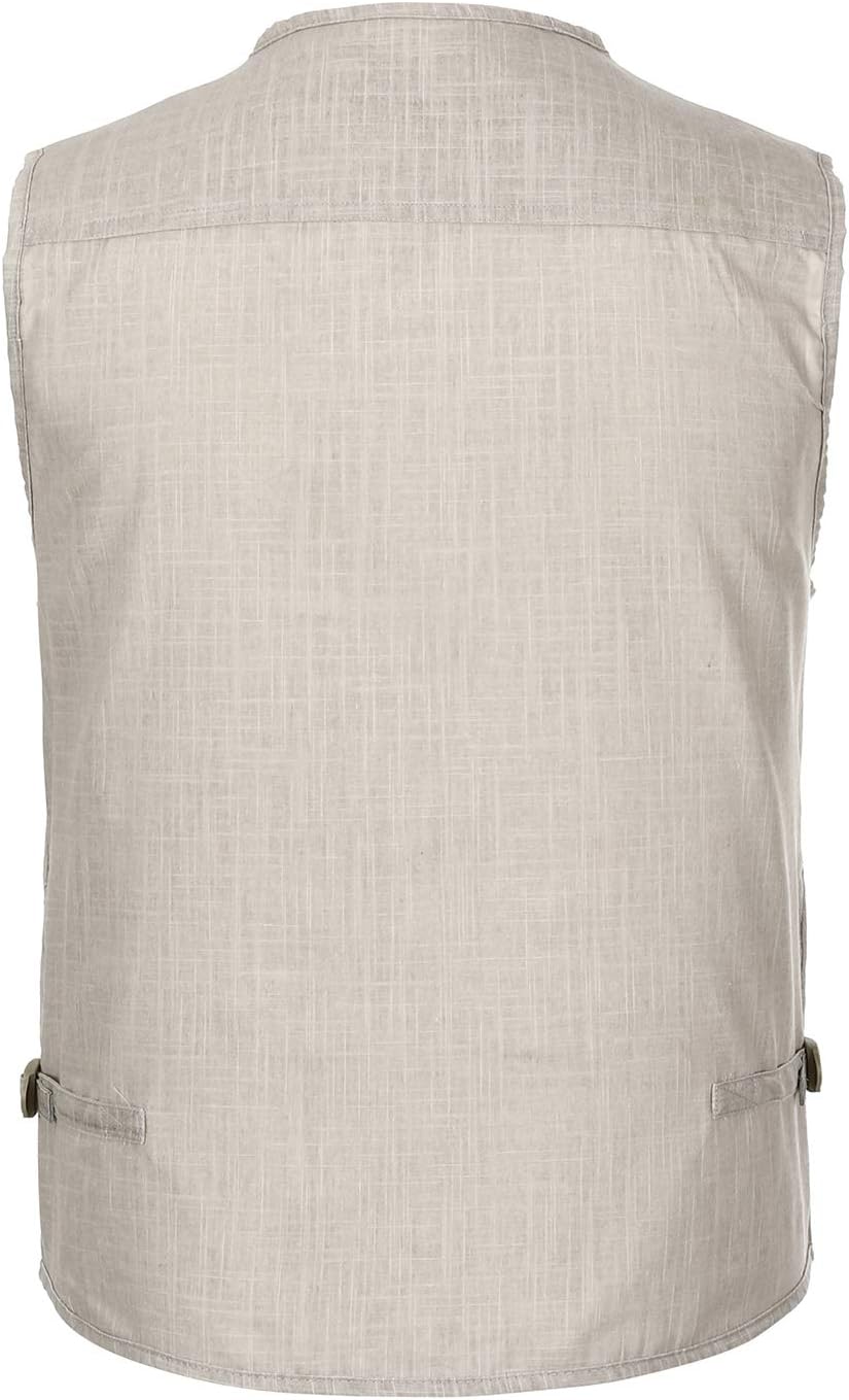 Hbufnha Men's Casual Safari Travel Vest 16 Pockets Outdoor Work Vest Sleeveless Jacket Fishing Hiking Photograph - Image 4