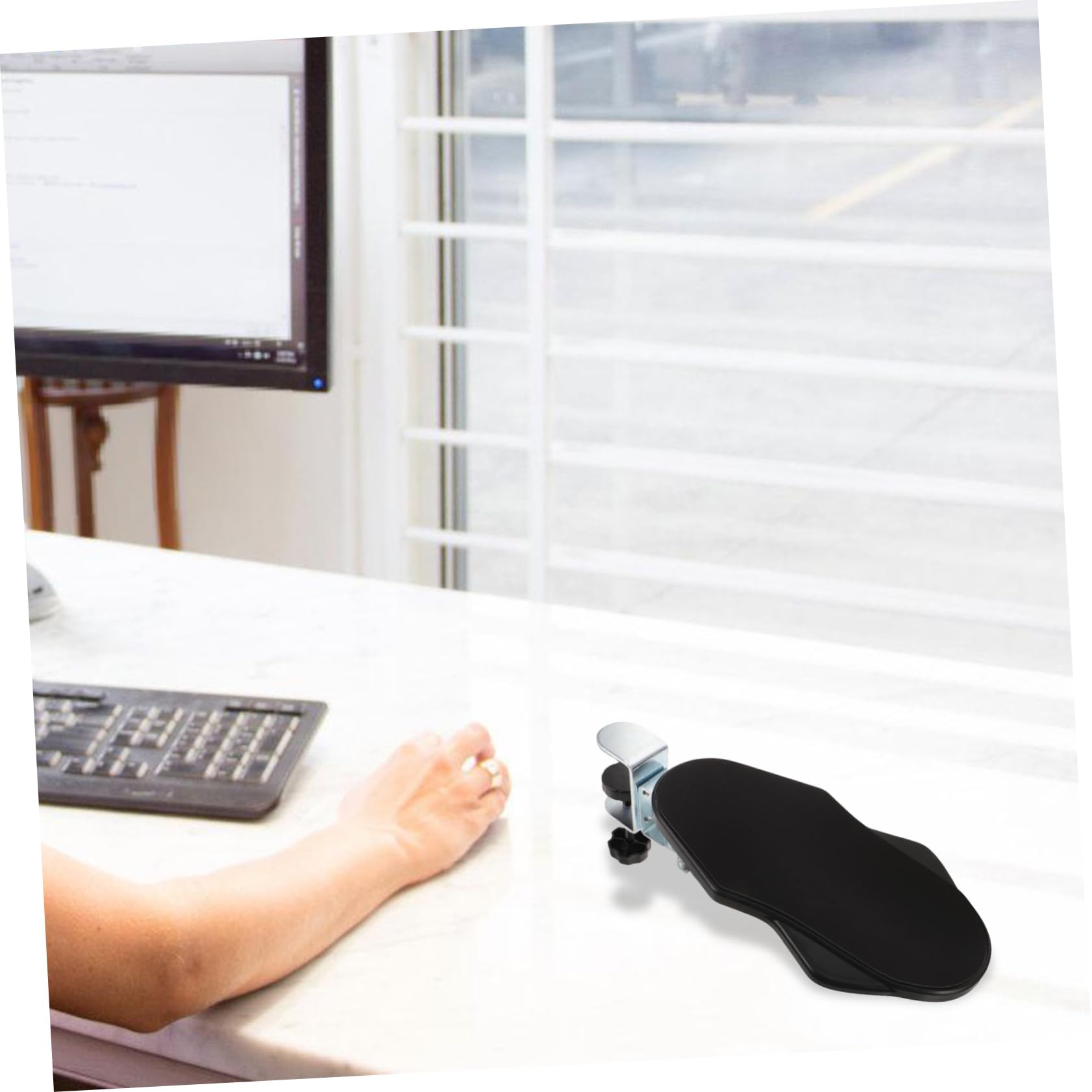 Reposabrazos de Abs y Hierro Plegable Extensor de Escritorio Ergonómico Soporte Cómodo para Oficina y Viaje de Negocios para Uso Prolongado en Computadora