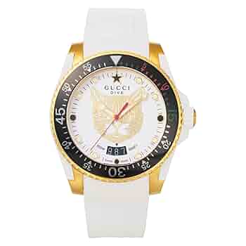 GUCCI DIVE ホワイト ゴールド Amazon.co.jp: [グッチ] 腕時計 DIVE ダイブ ゴールド 文字盤