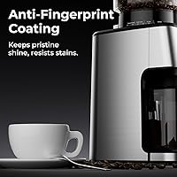 Vista 7 de Burr Coffee Grinder, Electric Coffee Grinder with 51 Grind Settings, Precision Timer, Stainless Steel Espresso Grinder with Anti-Static Design, Easy