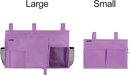 Miniatura 289 de Surblue - Organizador de cama colgante para mesita de noche, bolsa de almacenamiento, bolsillo para literas y camas de hospital, dormitorios Z-Zebra